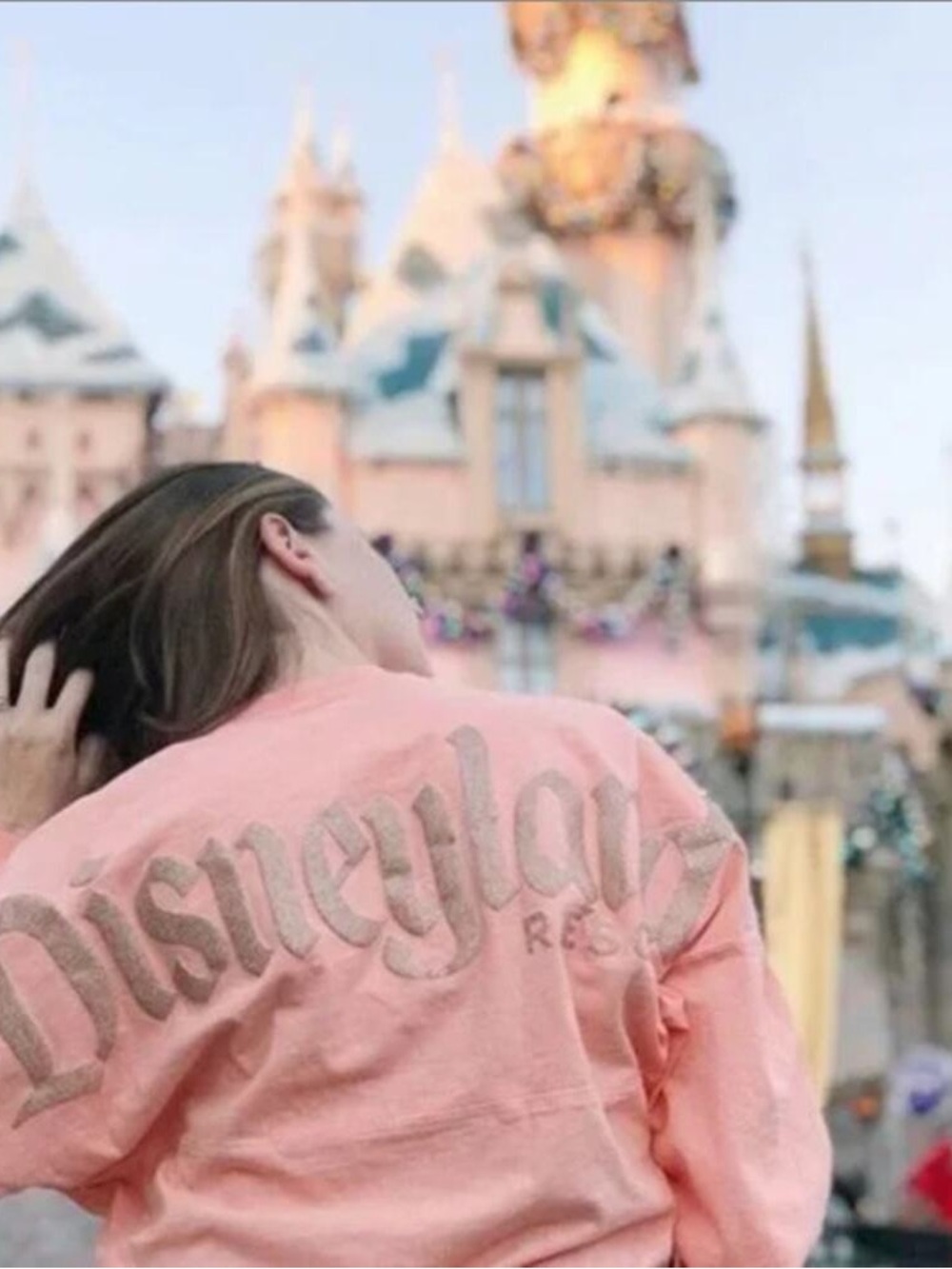 Disney Pink Tunic with Gold Script Logo